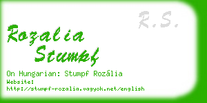rozalia stumpf business card