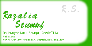 rozalia stumpf business card